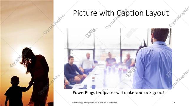 Picture with Caption presentation slide layout