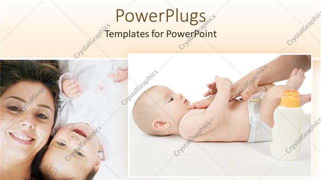  Presentation with mother child - Mother and a child smiling side by side happily