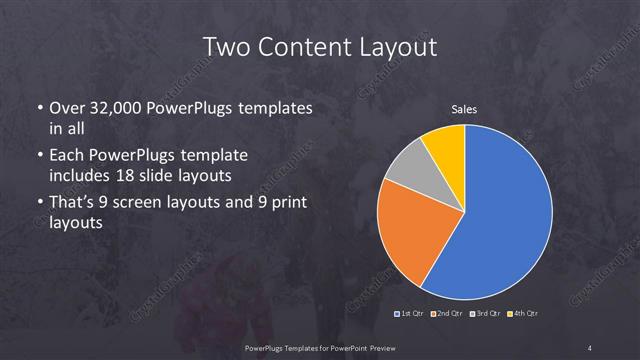 Two Content presentation slide layout