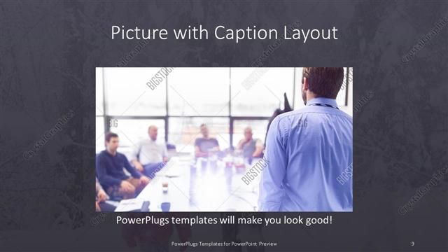 Picture with Caption presentation slide layout