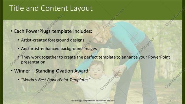 Title and Content presentation slide layout