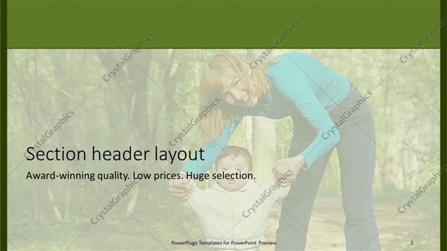Section Header presentation slide layout