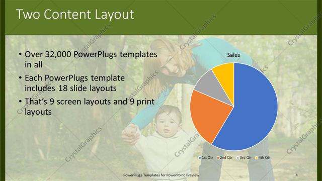 Two Content presentation slide layout