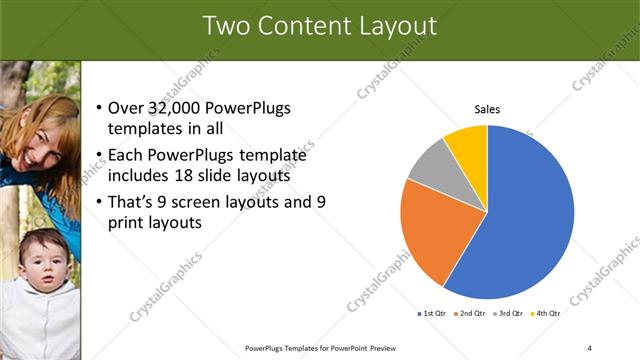Two Content presentation slide layout