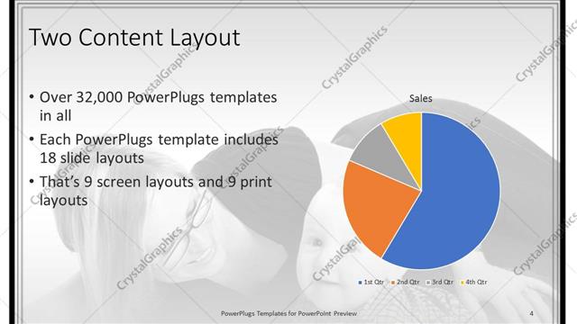 Two Content presentation slide layout