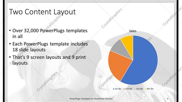 Two Content presentation slide layout