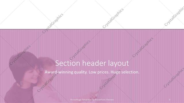Section Header presentation slide layout