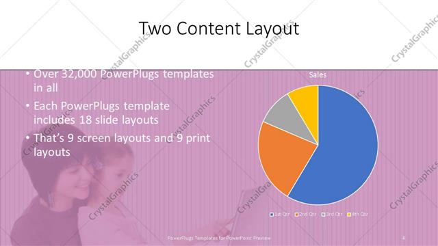 Two Content presentation slide layout