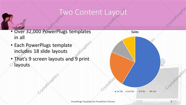 Two Content presentation slide layout