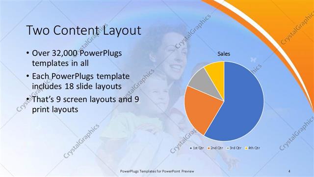 Two Content presentation slide layout
