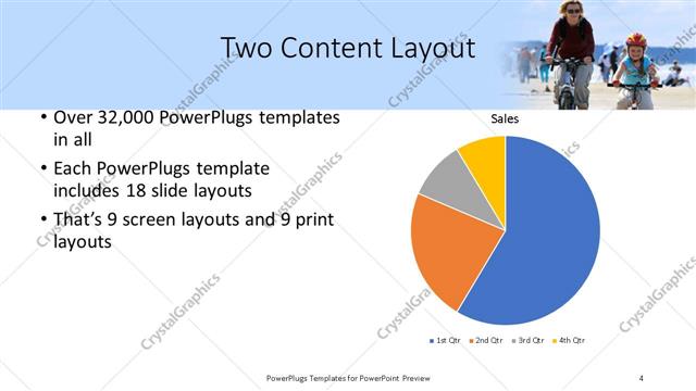 Two Content presentation slide layout