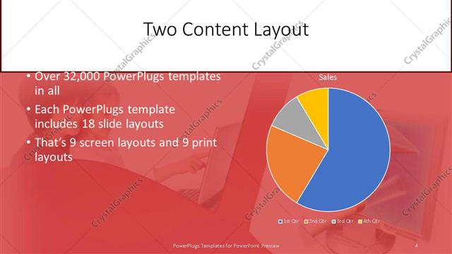Two Content presentation slide layout