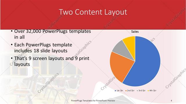 Two Content presentation slide layout