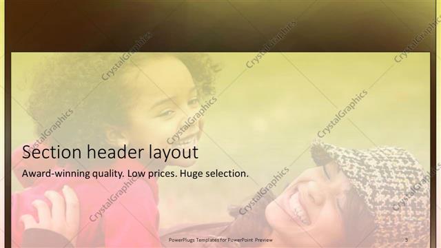 Section Header presentation slide layout