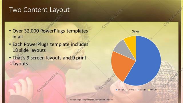 Two Content presentation slide layout