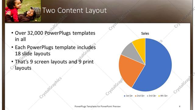 Two Content presentation slide layout