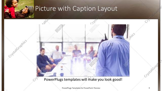 Picture with Caption presentation slide layout