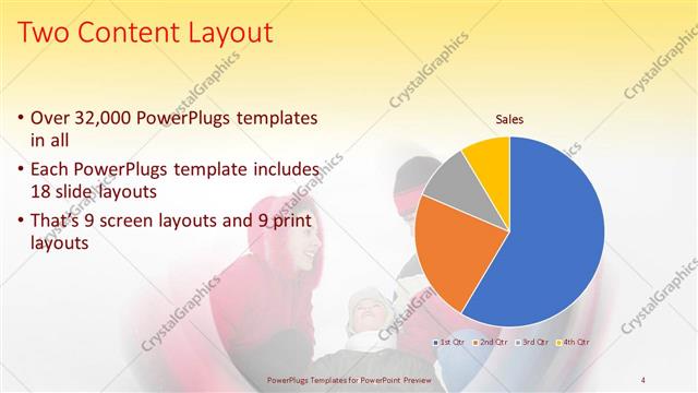 Two Content presentation slide layout