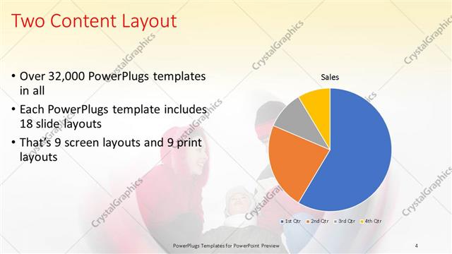 Two Content presentation slide layout