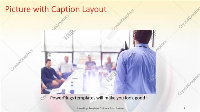 Picture with Caption presentation slide layout