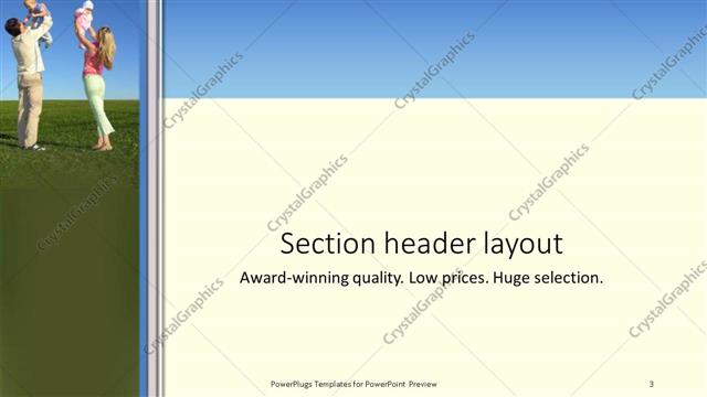 Section Header presentation slide layout