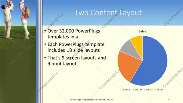 Two Content presentation slide layout