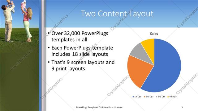 Two Content presentation slide layout