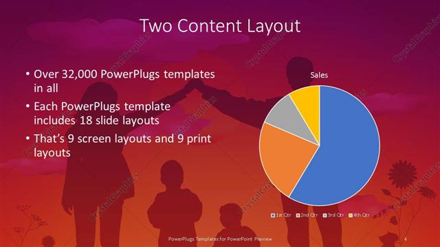 Two Content presentation slide layout