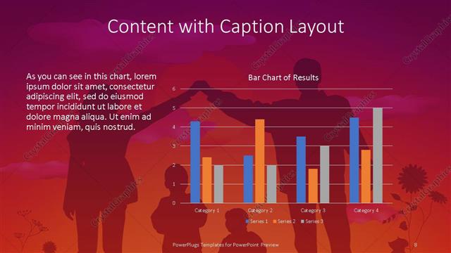 Content with Caption presentation slide layout