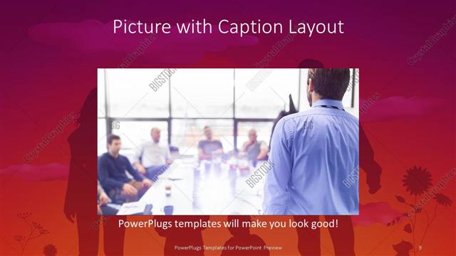 Picture with Caption presentation slide layout