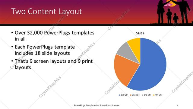 Two Content presentation slide layout