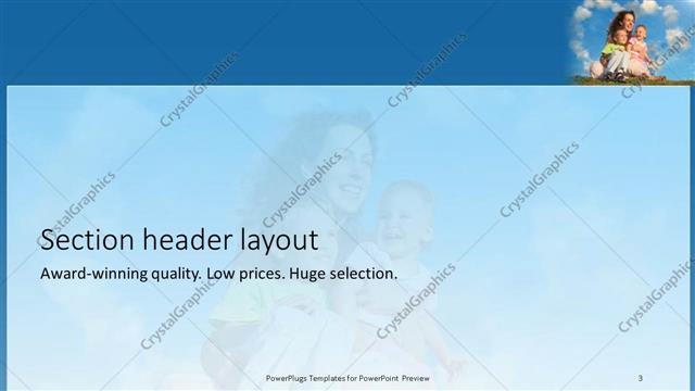 Section Header presentation slide layout
