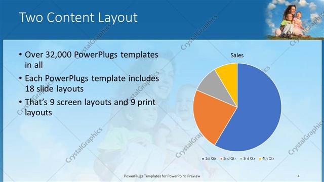 Two Content presentation slide layout
