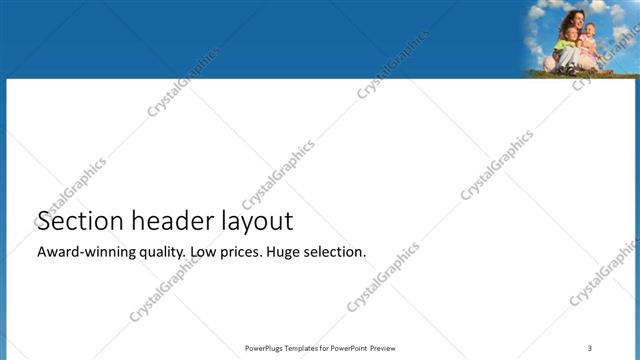 Section Header presentation slide layout