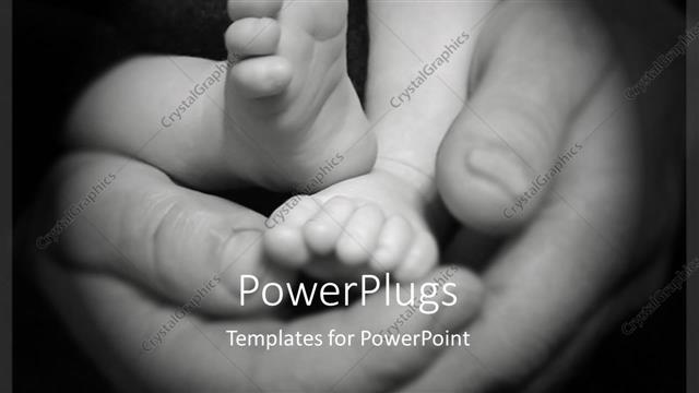  Presentation with feet - A mother holding the baby feet in her hands