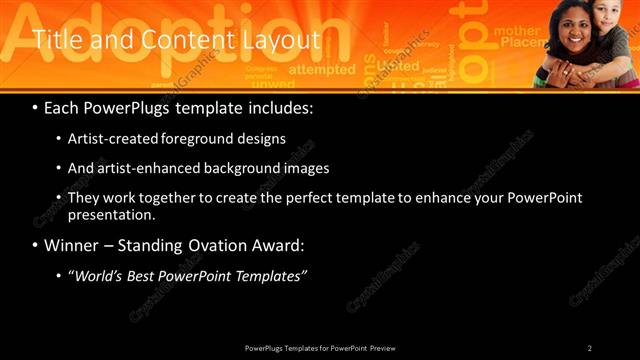 Title and Content presentation slide layout