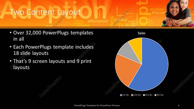 Two Content presentation slide layout