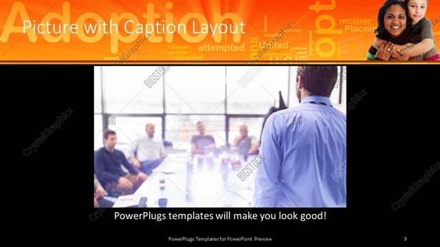 Picture with Caption presentation slide layout