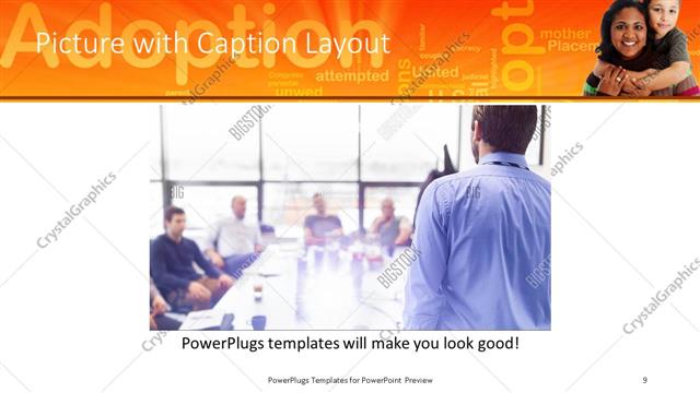 Picture with Caption presentation slide layout