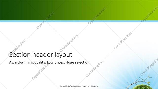 Section Header presentation slide layout
