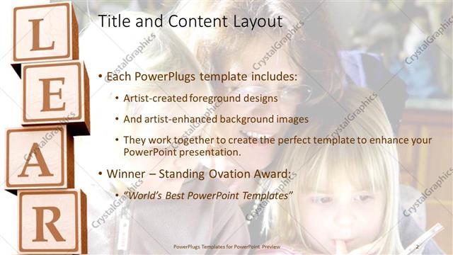 Title and Content presentation slide layout