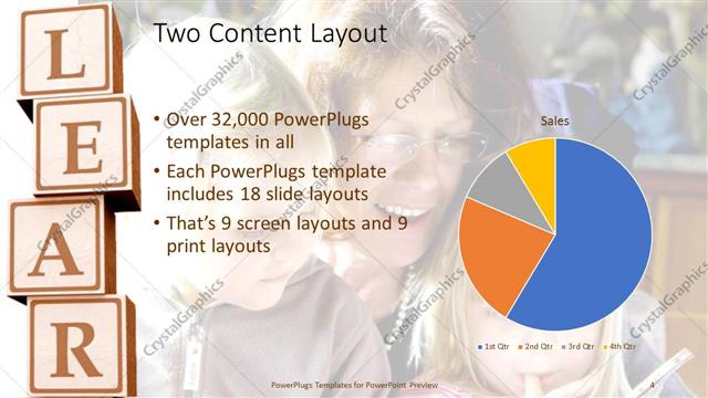 Two Content presentation slide layout