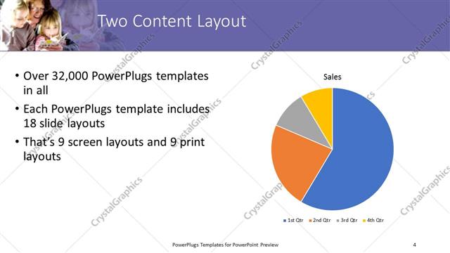 Two Content presentation slide layout