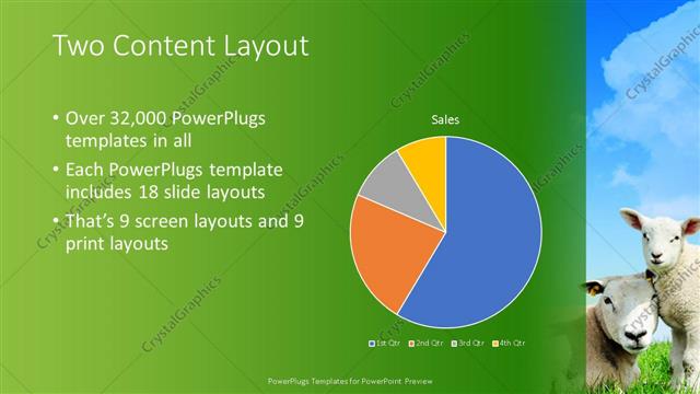 Two Content presentation slide layout