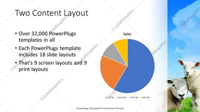 Two Content presentation slide layout