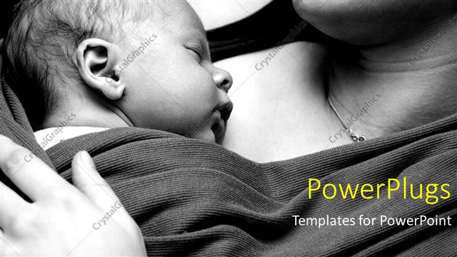  Presentation with baby sleep - A mother with her small child