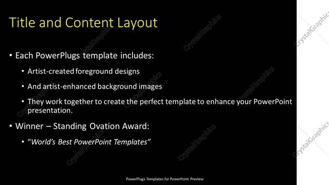 Title and Content presentation slide layout