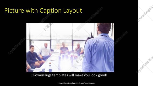 Picture with Caption presentation slide layout