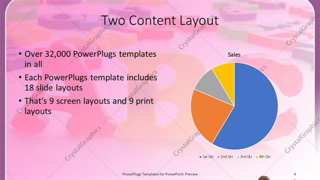 Two Content presentation slide layout