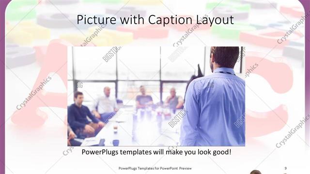 Picture with Caption presentation slide layout